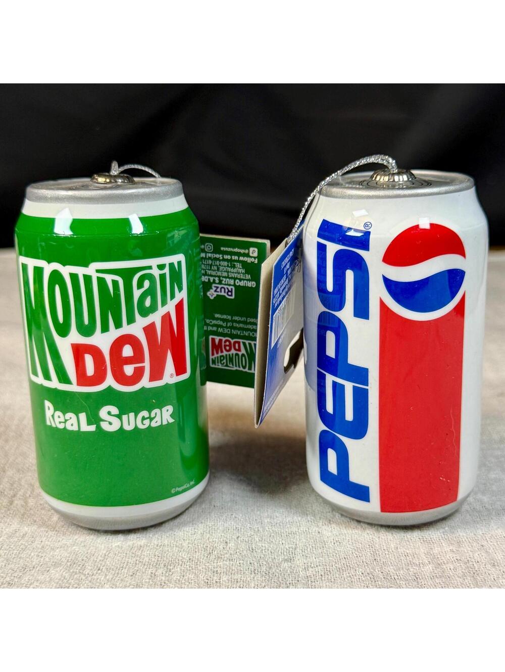 Pepsi or Mountain Dew Christmas Ornament - Your Choice